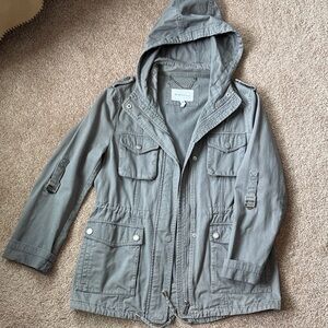 BCBGeneration Utility Jacket with hood. Size M